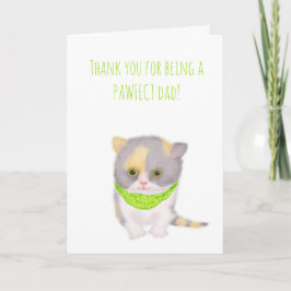 Cute Katie kitten Vaderdag card van de kat Kaart