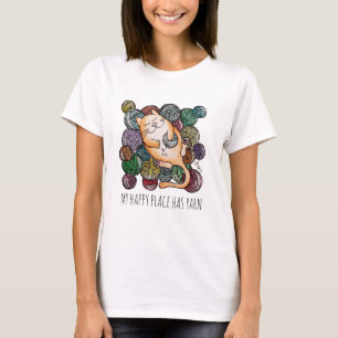 Cute Kat's Garengarage Brei garen voor breiers T-shirt