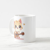 Cute Kat's Ukulele Moment Koffiemok (Voorkant links)
