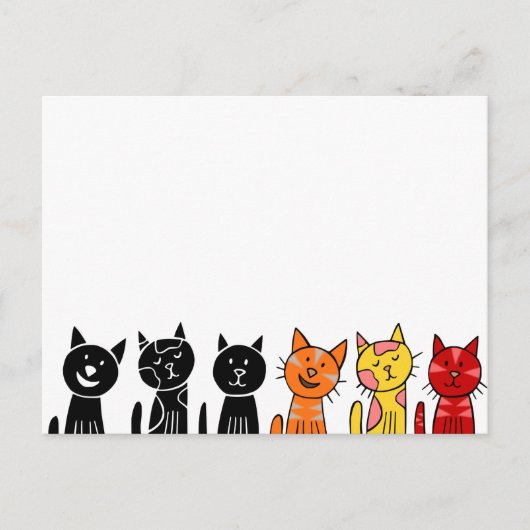 Cute katten ansichtkaart briefkaart (Voorkant)