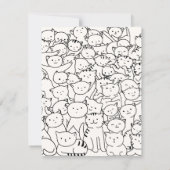 Cute katten bruidsfeest kaart (Achterkant)