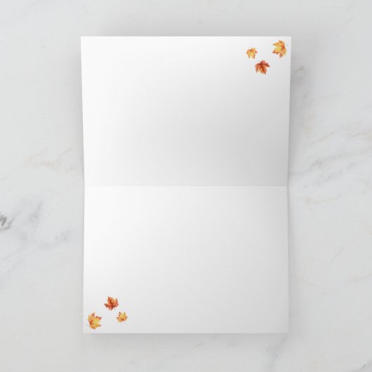 Cute katten in herfstbladeren, Halloween, Thanksgi Kaart (Binnen)