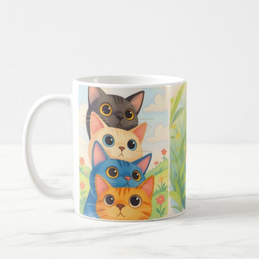 Cute Katten | Kat Vader Mok | Kat Moeder Mok | Kat (Links)