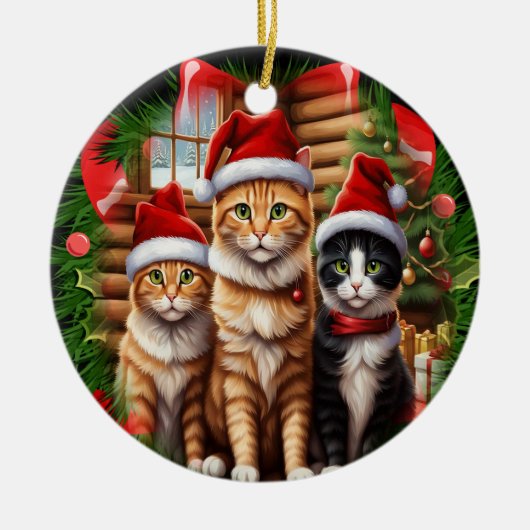 Cute  katten  keramisch ornament (Voorkant)