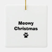 Cute Katten Kerstmis Ornament (Achterkant)