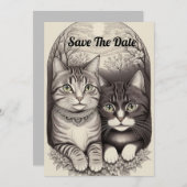 Cute Katten Koppel  Kaart (Voorkant / Achterkant)