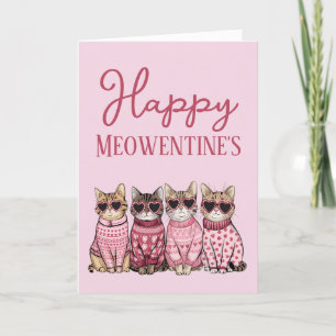 Cute Katten Valentijnskaart Feestdagen Kaart