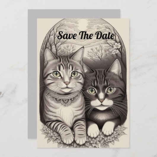 Cute Kattenkoppel  Kaart (Voorkant / Achterkant)