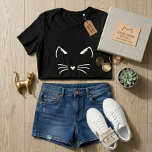 Cute Kattenoren & Snorharen Hart Neus Grafisch
