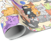 Cute-kattenpatroon Cadeaupapier (Rol Hoek)