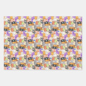 Cute-kattenpatroon Inpakpapier Vel (Voorkant 3)