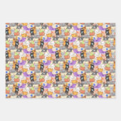Cute-kattenpatroon Inpakpapier Vel (Voorkant 2)