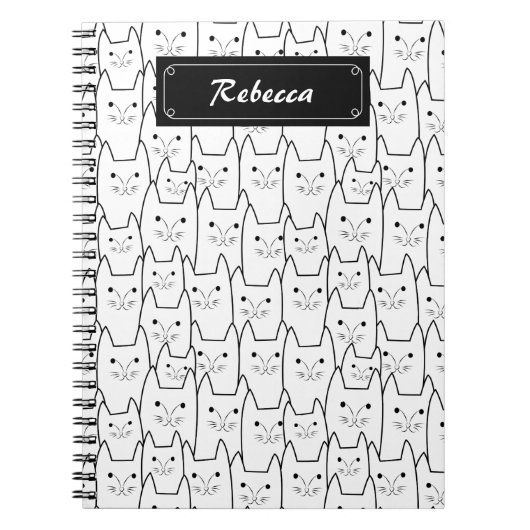 Cute-kattenpatroon Notitieboek (Voorkant)