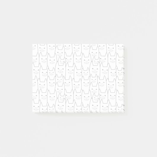 Cute-kattenpatroon Post-it® Notes (Voorkant)