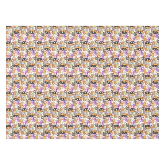 Cute-kattenpatroon Tafelkleed (Voorkant (Horizontaal))