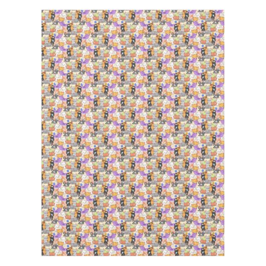 Cute-kattenpatroon Tafelkleed (Voorkant)