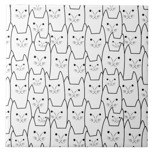 Cute-kattenpatroon Tegeltje (Voorkant)