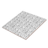 Cute-kattenpatroon Tegeltje (Zijkant)