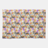 Cute-kattenpatroon Theedoek (Horizontaal)
