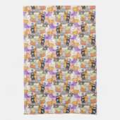 Cute-kattenpatroon Theedoek (Verticaal)