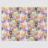Cute-kattenpatroon Tissuepapier (Voorkant)