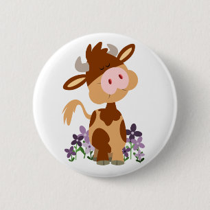 Cute KauwCartoon Koe Button Badge