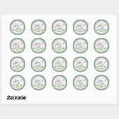 Cute Kawai Bunny Golfer Sport Ronde Sticker (Vel)
