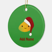 Cute Kawai Christmasi Mango Keramisch Ornament (Links)