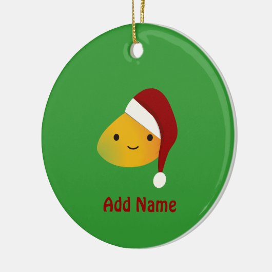 Cute Kawai Christmasi Mango Keramisch Ornament (Links)