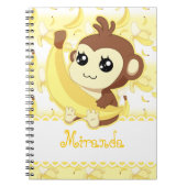 Cute Kawaii aap holding banana Notitieboek (Voorkant)