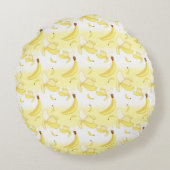 Cute Kawaii aap holding banana Rond Kussen (Achterkant)