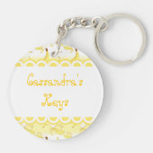 Cute Kawaii aap holding banana Sleutelhanger (Achterkant)