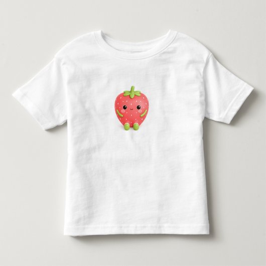Cute Kawaii Aardbei Peuter T-Shirt (Voorkant)