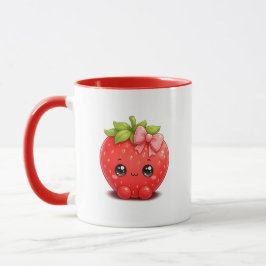Cute Kawaii Aardbeien Mok