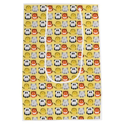 Cute kawaii-achtige dierencadeautas medium cadeauzakje (Achterkant)