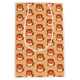 Cute kawaii-achtige tijgercadeautas medium cadeauzakje