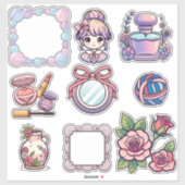 Cute Kawaii Aesthetic Sticker Bundle – Frames, Bea (Vel)