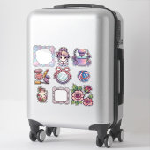 Cute Kawaii Aesthetic Stickerbundel – Frames, Bea Sticker (Koffer)