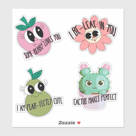 Cute Kawaii Affirmation Sticker Pack (Vel)