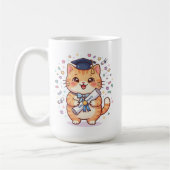 Cute Kawaii Afstudeercat Koffiemok (Links)