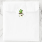 Cute Kawaii Aloe Vera Ronde Sticker (Tas)