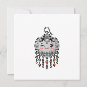 Cute Kawaii Amazigh Marokkaanse Zilveren Oorbelsti Kaart