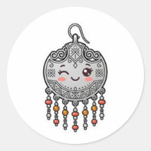 Cute Kawaii Amazigh Marokkaanse Zilveren Oorbelsti