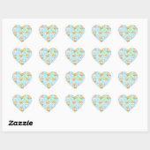 Cute Kawaii Animal Bath Time Pattern | Blue Pastel Hart Sticker (Vel)