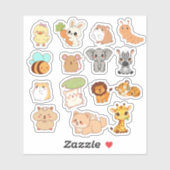 Cute Kawaii Animal Sticker Pack (Vel)