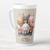 Cute Kawaii Animal Watercolor Illustration Latte Mok (Linkerhoek)