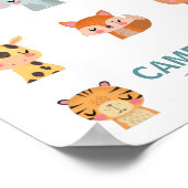 Cute Kawaii Animals | Illustratie Zen Yoga Poster (Hoek)