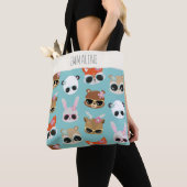 Cute Kawaii Animals Sunbril Blue Specialized Tote Bag (Dichtbij)