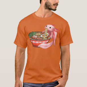 Cute Kawaii Anime Axolotl Japanse ramen Noodles A T-shirt