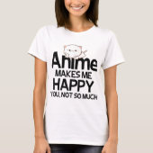 Cute Kawaii Anime Cat Joke Design T-shirt (Voorkant)